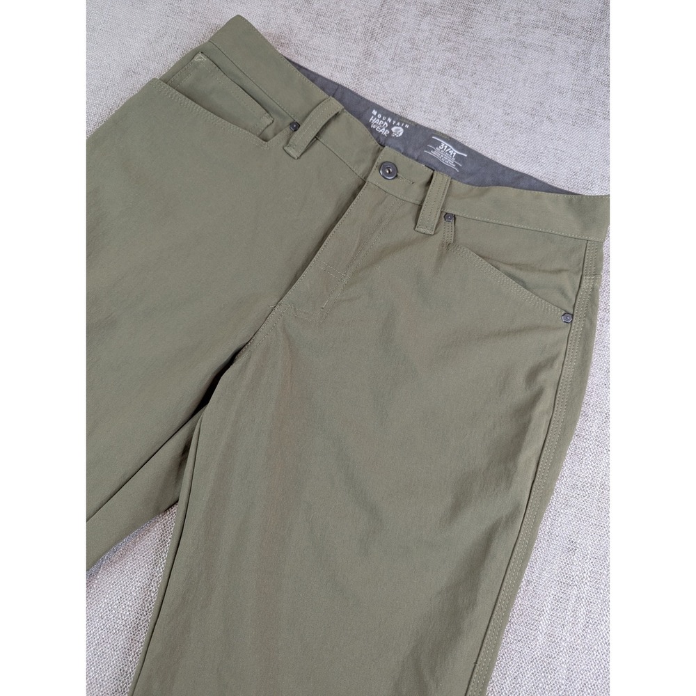 Mountain Hardwear Pants Men 31x34 Green Outdoor Hiking Stretch Technical Utility